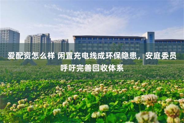 爱配资怎么样 闲置充电线成环保隐患，安庭委员呼吁完善回收体系