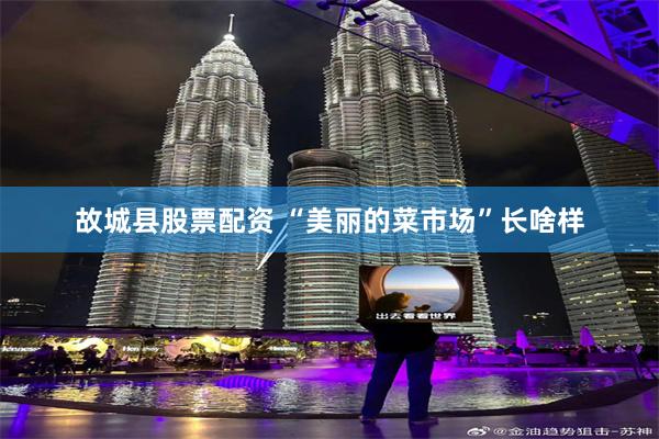 故城县股票配资 “美丽的菜市场”长啥样