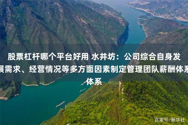 股票杠杆哪个平台好用 水井坊：公司综合自身发展需求、经营情况等多方面因素制定管理团队薪酬体系